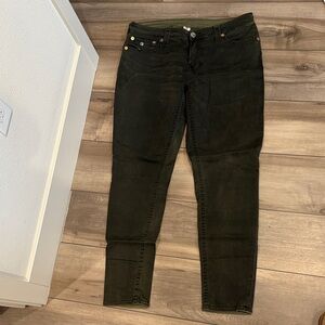 True Religion Women's Dark Green Skinny Jeans